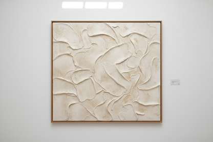 textured wall art cream color